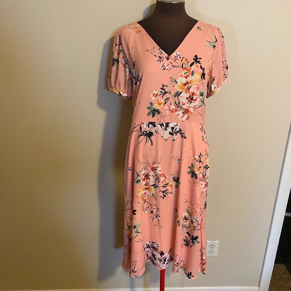 Floral Pink Midi Dress